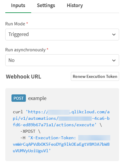 Automation Trigger Settings