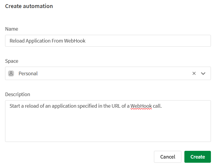 Name and describe your WebHook